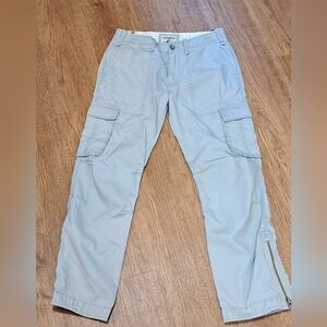 Express Men's Light Stone Color Cotton Cargo Pants Mens 30/30 NWT
